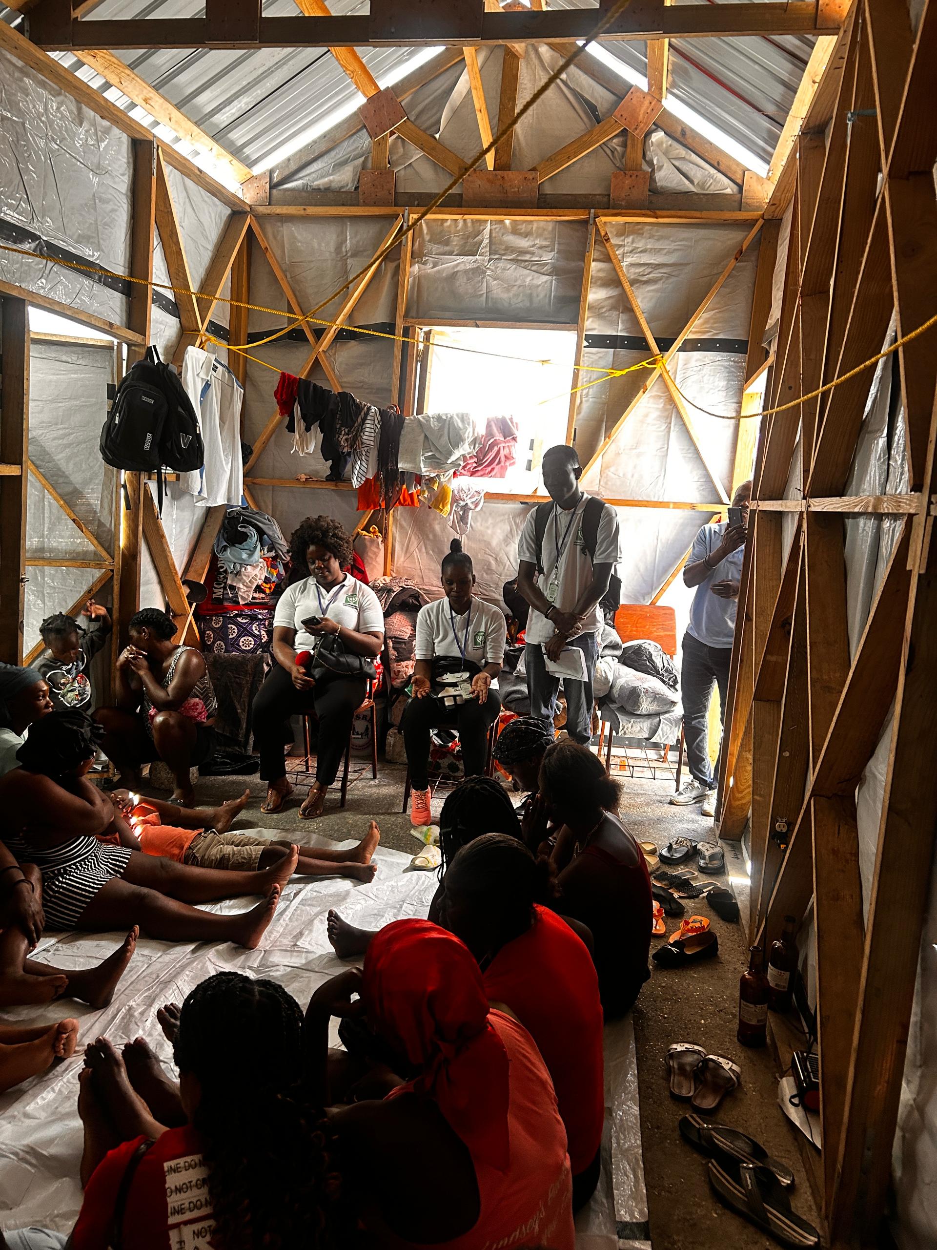 Équipe MASOP en action sur le terrain — activité de sensibilisation